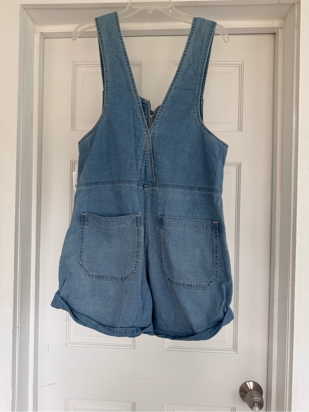 We The Free Light Blue Denim Short Overalls - Picture 5 of 5